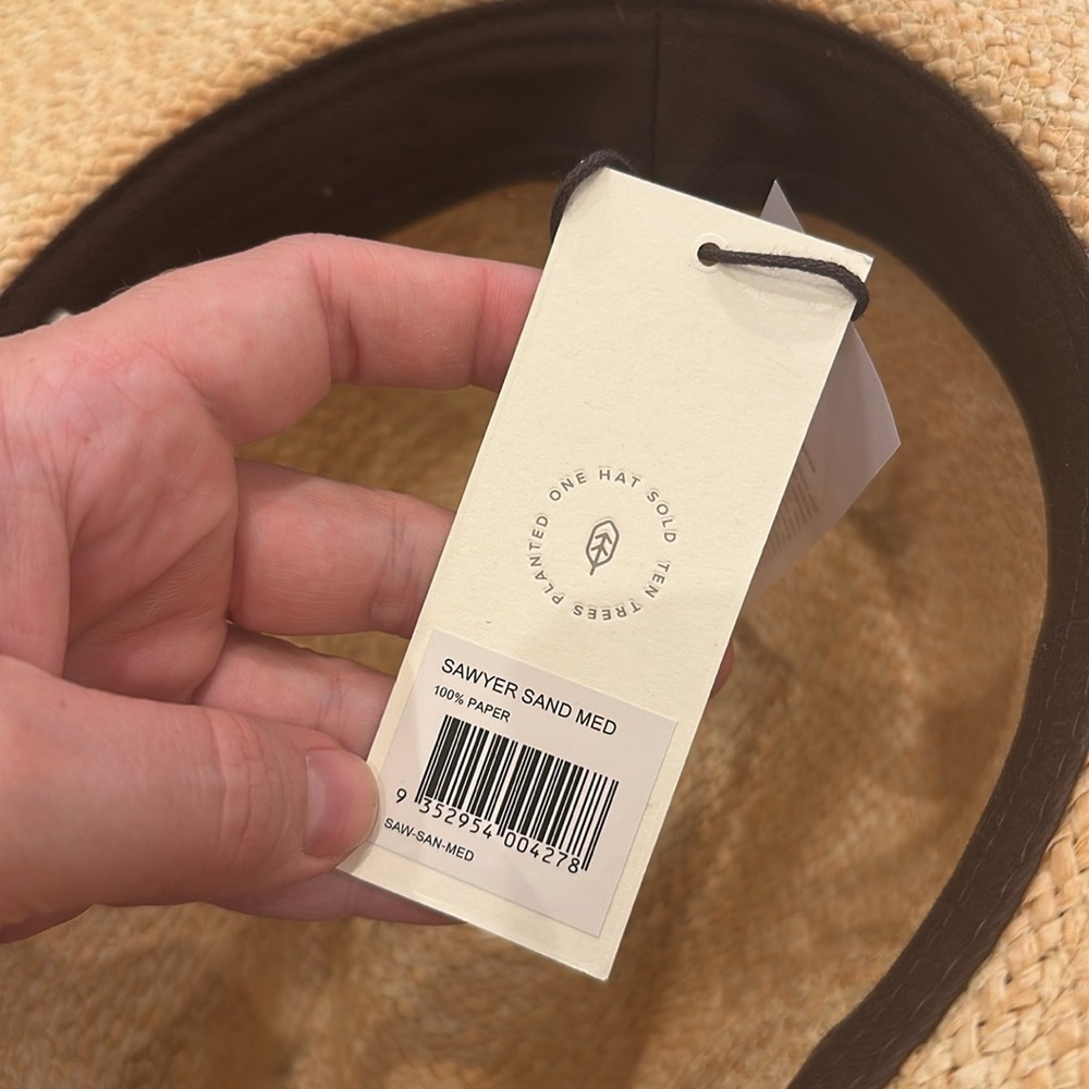 NWT Will + Bear Sawyer Sand Medium Brim Straw Hat Unisex - Picture 13 of 14